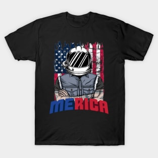 4th of July Astronaut patriotic astronaut American Astronaut moon landing T-Shirt